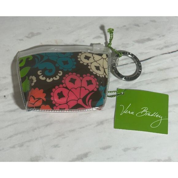 NWT Vera Bradley Zippidy Keychain Coin Purse Pouch LOLA Multicolor Floral - Picture 1 of 6